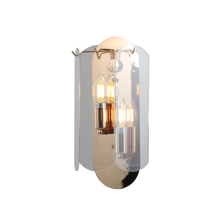 2 lights Gold Wall Scone