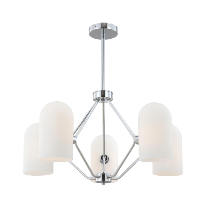 Đèn chùm 5 ánh sáng Chrome cổ điển